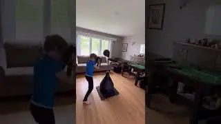 Kid boxing ball and reflex bar.
