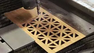 CNC Waterjet Cutting Custom Oak air vent
