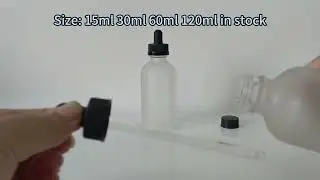 Wholesale matte clear glass 4oz boston round dropper bottles