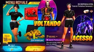 TROQUE OURO POR SKIN, ANTECIPADO EVENTO COELHÃO, LUA SANGRENTA, PANTUFAS E MAIS NOVIDADES FREE FIRE