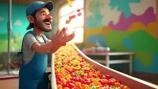 Candy Factory Worker AI Music Video