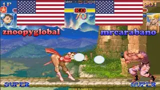 Super Street Fighter 2 Turbo ➤ znoopyglobal (Usa) vs mrcarabano (Usa) 슈퍼 스트리트 파이터 2 터보