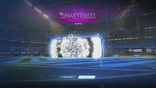 Rocket League - Dropping Shattered Titanium White Goalexplosion