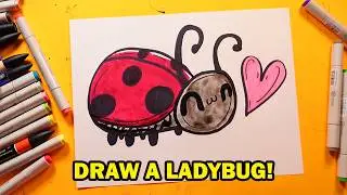 How to Draw a Cute Ladybug for Kids!