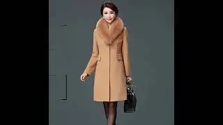 Autumn Winter High End Fashion Slim Was Thin Woolen Coat Faux