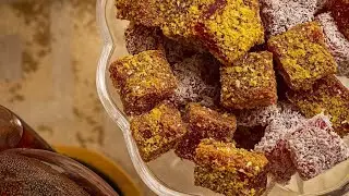 Perfect Pomegranate Dessert! Easy & Delicious Lokum RecipeSimple ingredients, incredible flavor! 🍯🍮