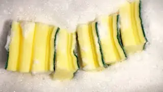 ASMR SPONGE RIPPING // SUPER SOAPY CLASSIC KITCHEN SPONGES SQUEEZING & RIPPING