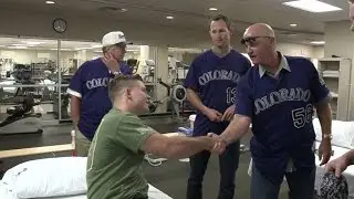COL@WSH: Rockies players visit military hospital