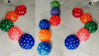 COMPILATION || Amazing Popping Full Colour Polka Dot! Slow Motion Water Balloons🌈💦 #satisfying #asmr