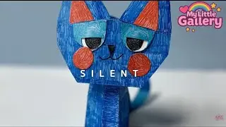 Zippy on the Desk 🐾 | Calm Paper Cat TV Loop (Landscape)