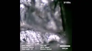 Built-Up-Edge Observation in Orthogonal Cutting(DOC: 200&micro;m, Feedrate: 1m/min, Rake angle: -10&deg;)