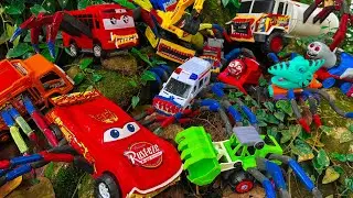 Upgrade RC LIGHTNING MCQUEEN EATER Monster Percy Spider, Monster Mcqueen Monster Truck Police Car