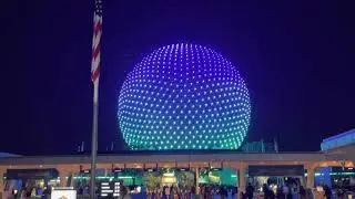 2021 Epcot Spaceship Earth light show 50th Anniversary Magic Kingdom/Walt Disney World