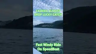 CAMERA ALMOST DROP LUCKY CATCH On SPEED BOAT