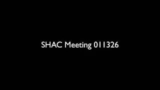 SHAC Meeting 011326