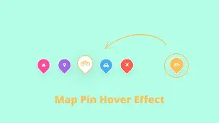 Map Pin Mouse Hover Effect using HTML & CSS | Hover Effect Tutorial