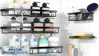 Moforoco Adhesive Shower Caddy Organizer Shelves Rack 5 Pack Corner Bathroom Review