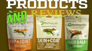 Pet Naturals Review Hip & Joint for Dogs, Hairball Relief Plus, Skin & Coat for Dogs