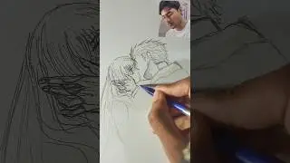 Drawing With Face cam for first-time #art #animeart #anime
