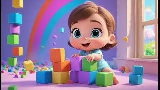 Baby Ella Plays with Blocks | Stacking Song for Toddlers | Fun Learning Rhyme for Kids