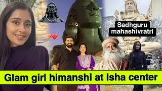 Glam girl himanshi at adiyogi: हिमांशी अपने पति नीतीश के साथ गई ईशा सेंटर #glamgirl 