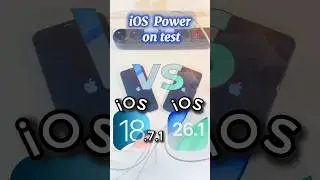 iOS 26.1 vs  iOS 18.7.1 in iPhone Power on test. #ios26 #iphone #apple #ios18