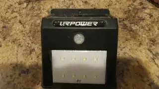 URPOWER&reg; 8 LED Outdoor Solar Powerd,Wireless Waterproof Security Motion Sensor Light Review