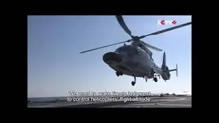 Chinese Navy PLAN Harbin Z-9C landing training with a Type 052D destroyer