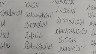 writing Names in Shadow Later &hearts;️ #handwriting #live #name #art