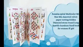 Sunaina spiral Multicolor Mix Size Mix Designer Assorted round Long Sparkle bindi book for women ..!