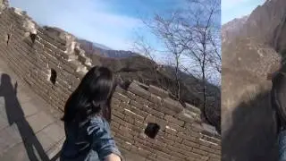 Hike the wild great wall🎥💕