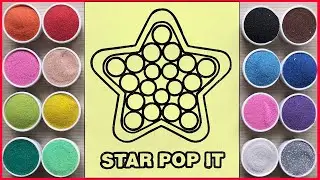 Sand painting lucky star pop it (Chim Xinh channel)
