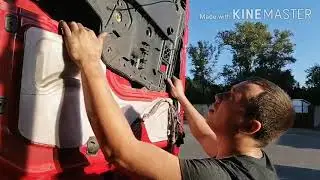 Демонтаж дверной карты и стеклоподъёмника Ман тгх18.400 +поставил колонки пионер)))