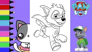 Coloring Paw Patrol Super Pups Rocky Coloring Book Pages | Sprinkled Donuts JR