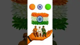 Indian flag craft art | 26 January status #15august #janaganamana #republicday #shorts #shortsfeed w