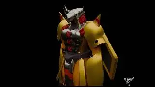 WarGreymon Gaia Force Animation