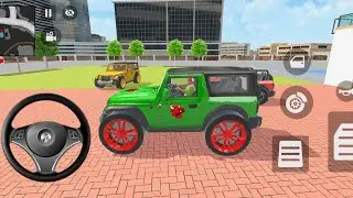 Car Bike Game: Shinchan damaged the Green Thar in Game and drives an Indian Bullet Gadi