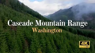 SCENIC Cascade Mountain Range 4k HD Drone Footage