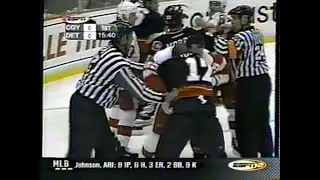 Calgary Flames Vs. Detroit Red Wings Game Hi-Lites Oct. 10th, 2001