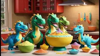 Pat-a-Cake Dino Bake | Fun Dinosaur Song for Kids | Sing Along Nursery Rhyme
