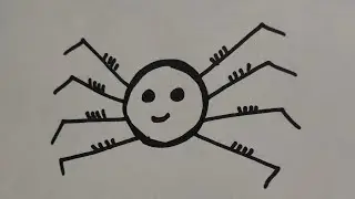 How to draw a Spider 🕷️ for kids/Easy drawing for kids.