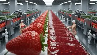 Inside A High-Tech Strawberry Factory: From Fresh Strawberries To Irresistible Jam (Full Process)