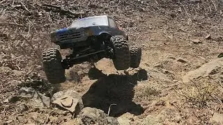 This hill Forced me to drive on frozen lake.#rchobbies #axial 