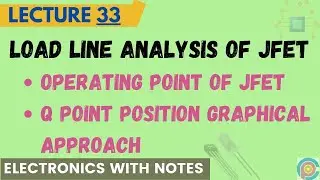 Load Line Analysis of JFET | Q Point or Operating Point of JFET | Junction Field Effect Transistor