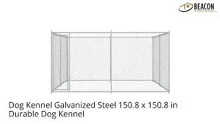 Dog Kennel Galvanized Steel 150.8 X 150.8 in Durable Dog Kennel
