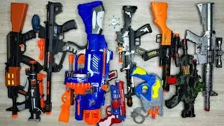 Collecting 7 Sniper Rifles and AK47 Guns  AWM Sniper Grenade Machine Gun Police Gun M416 Spider-Man