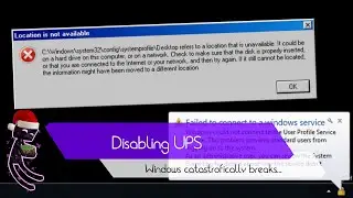 What happens if you disable User Profile Service?