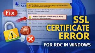 How to Fix Root Certificate is Not Trusted | Windows RDP | RDC  #root #trusted  #error #rdc #rdp