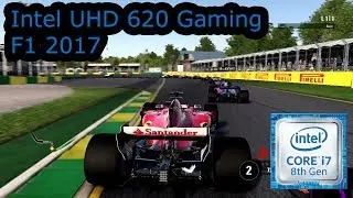 Intel UHD 620 Gaming - F1 2017 - i5-8250U, i5-8350U, i7-8650U, i7-8650U