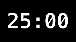 25 Minute Simple Countdown Timer | No Sound